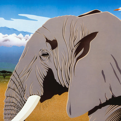 Limited Edition Wildlife Poster by Dan Gilbert - African Wildlife Foundation Amboseli