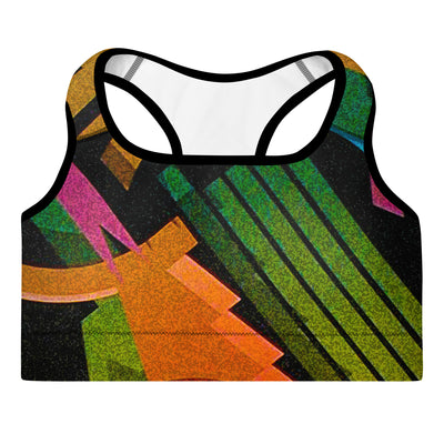 Tech Abstract 1 - Padded Sports Bra