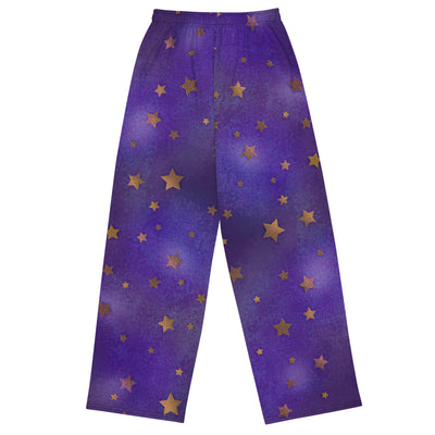 Stars on Purple - Wide Leg Lounge Pants