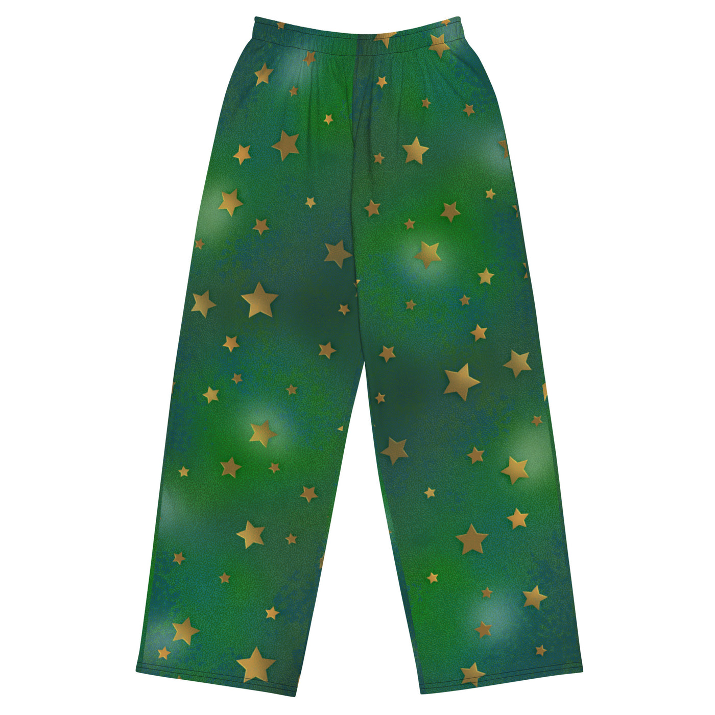 Stars on Green - Wide Leg Lounge Pants