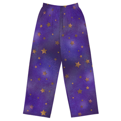 Stars on Purple - Wide Leg Lounge Pants