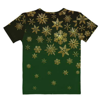Snowflakes Green - Women's T-shirt