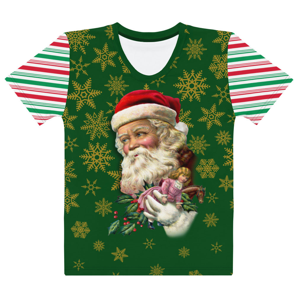 Retro Santa Green - Women's T-shirt