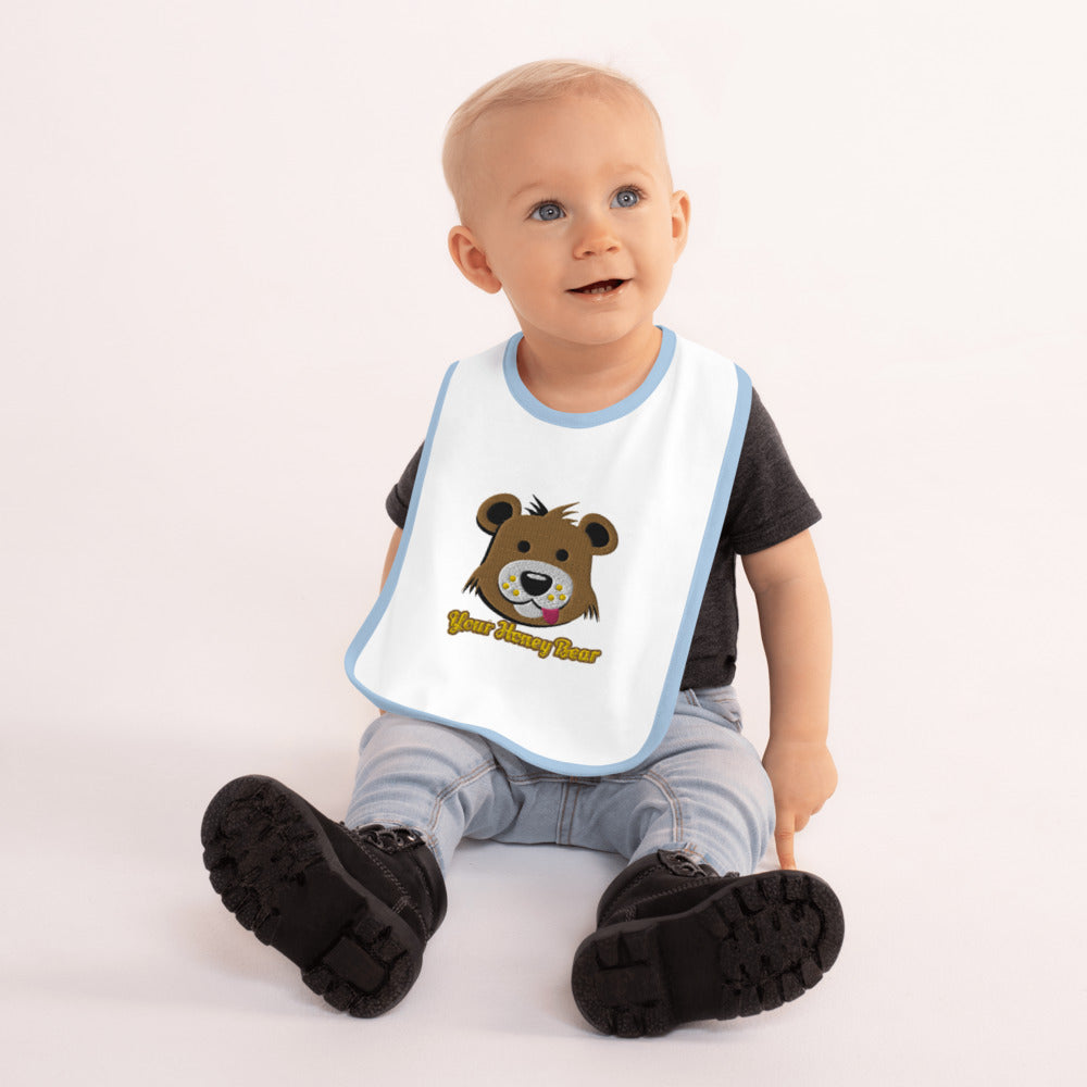 Honey Bear - Embroidered Baby Bib