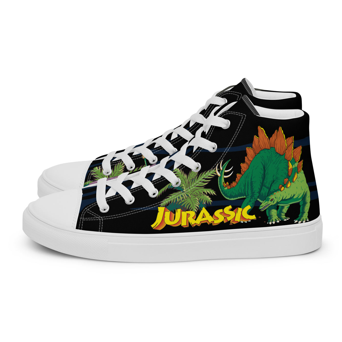 Dinosaurs - Men's High Top Canvas Shoes