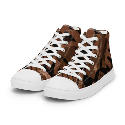 TechAbstract 1 Brown - Men's High Top Canvas Shoes