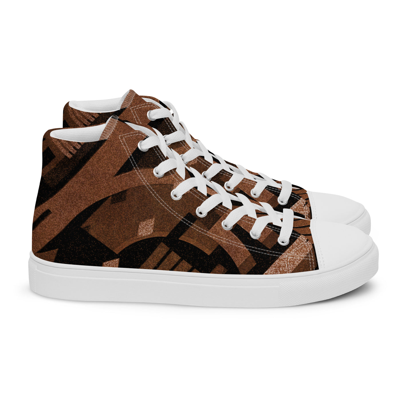 TechAbstract 1 Brown - Men's High Top Canvas Shoes