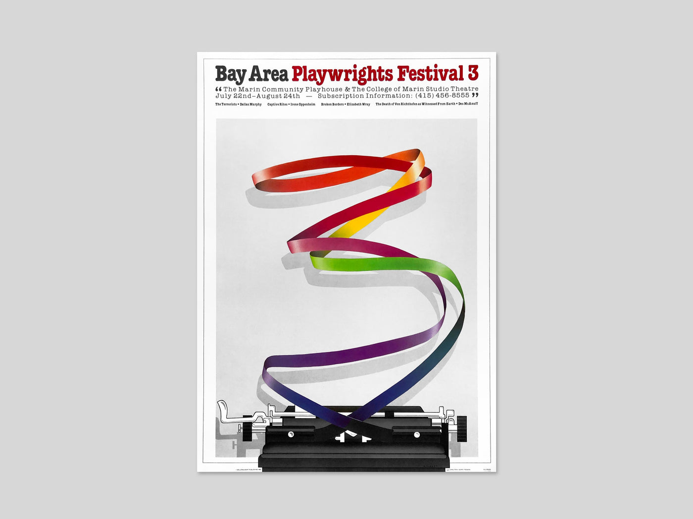 Bay Area Playwrights Festival 3 Poster - by Dan Gilbert