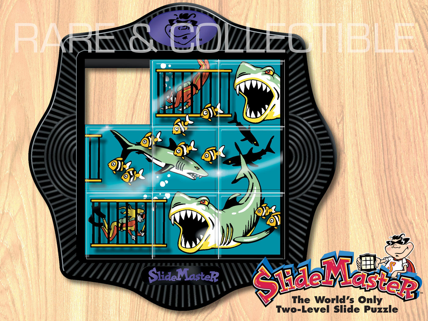 Rare and Collectible Slide Puzzle - "SlideMaster - Shark Attack" - by Dan Gilbert