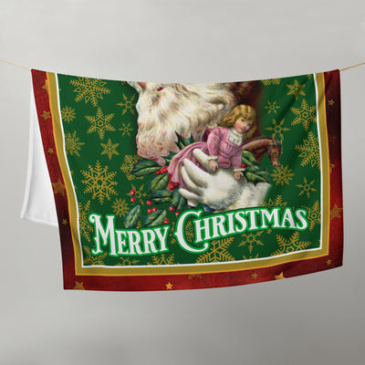 Retro Santa Throw Blanket