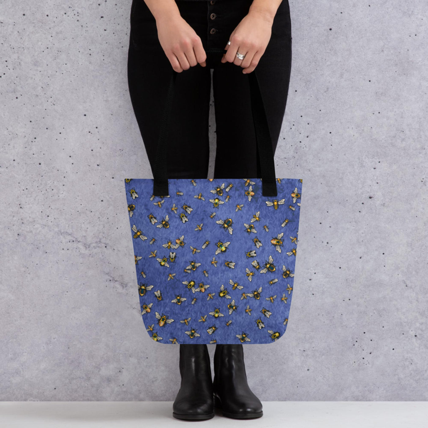 Bees on Blue - Tote Bag