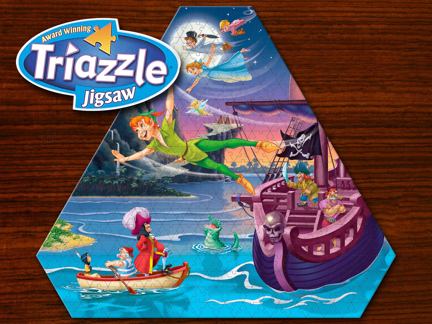 Rare Collectable Triazzle Jigsaw - Peter Pan - (NOT with Tray - Boxed Puzzle) - by Dan Gilbert