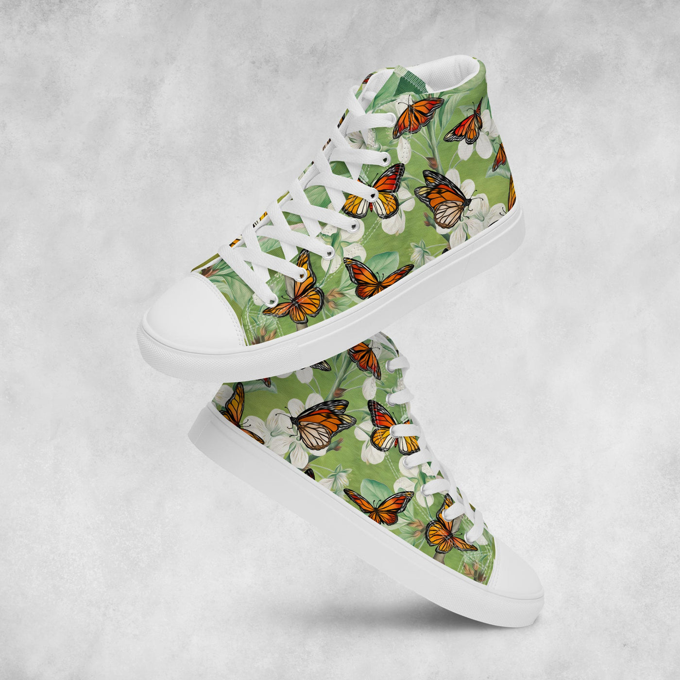 Butterflies Light - Women's High Top Canvas Shoes