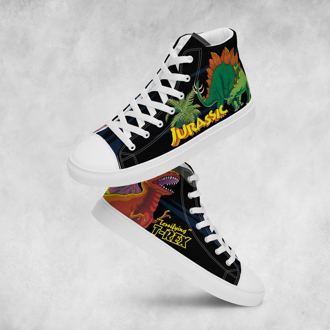 Dinosaurs - Women's High Top Canvas Shoes