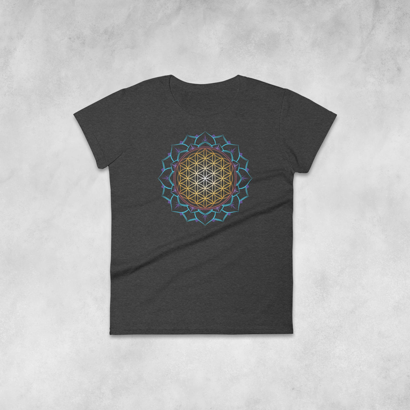 Flower of Life- Fitted Scoop Tee