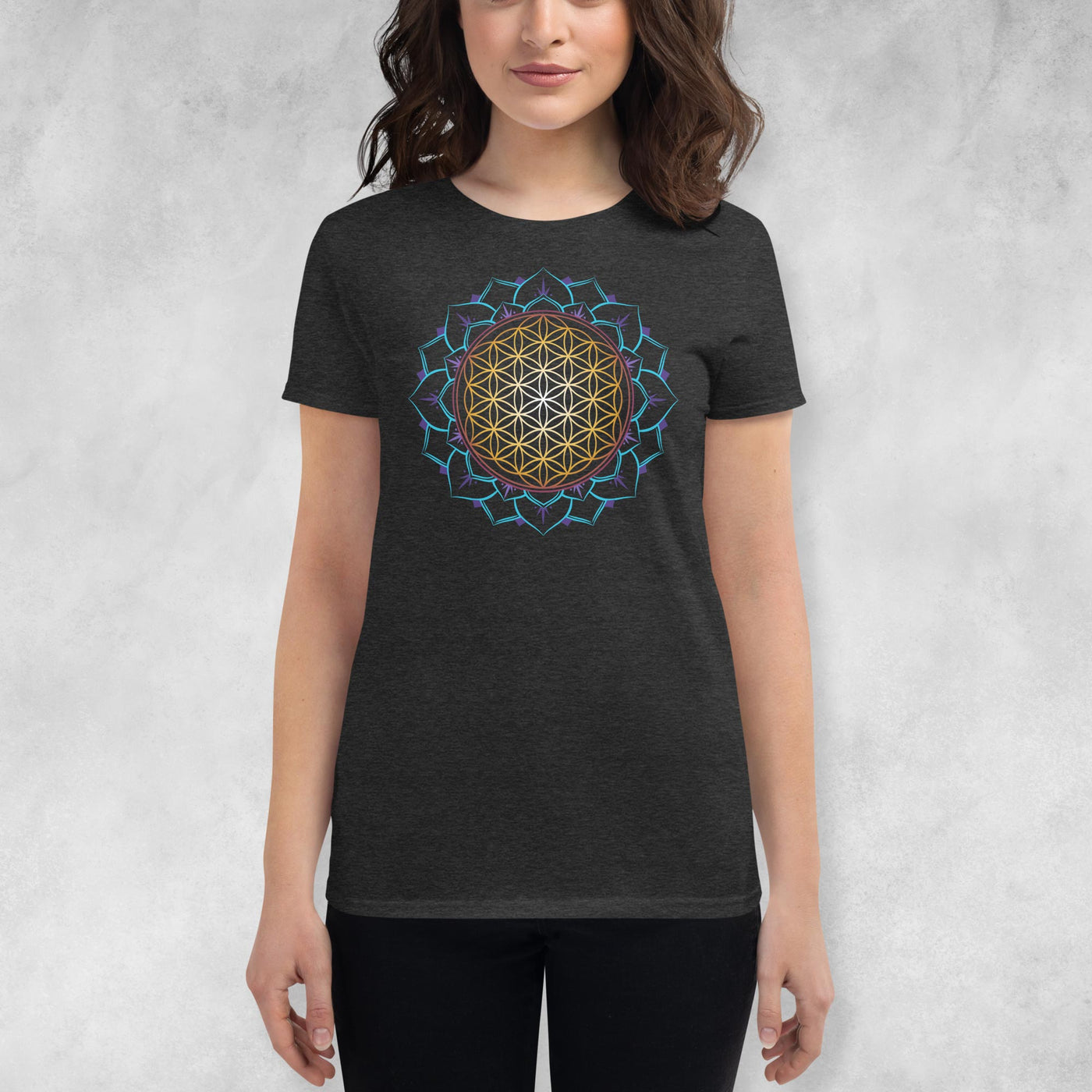 Flower of Life- Fitted Scoop Tee