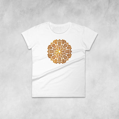 Mandala Gold - Fitted Scoop Tee