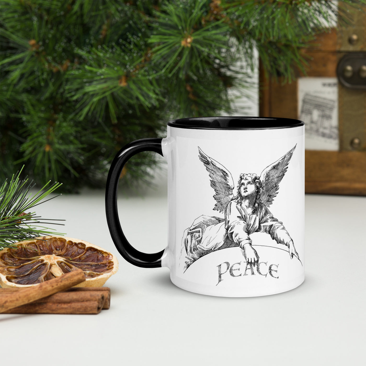 Peace Angel Ceramic Mug White