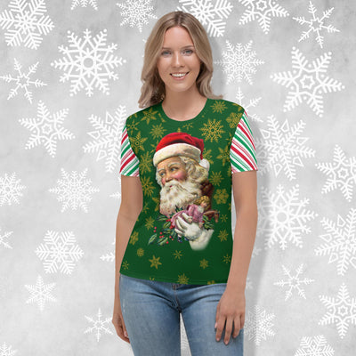 Retro Santa Green - Women's T-shirt