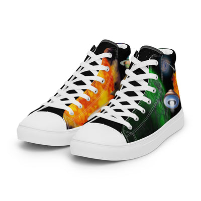 Space Fantasy - Women's High Top Canvas Shoes