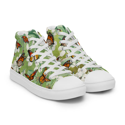 Butterflies Light - Women's High Top Canvas Shoes