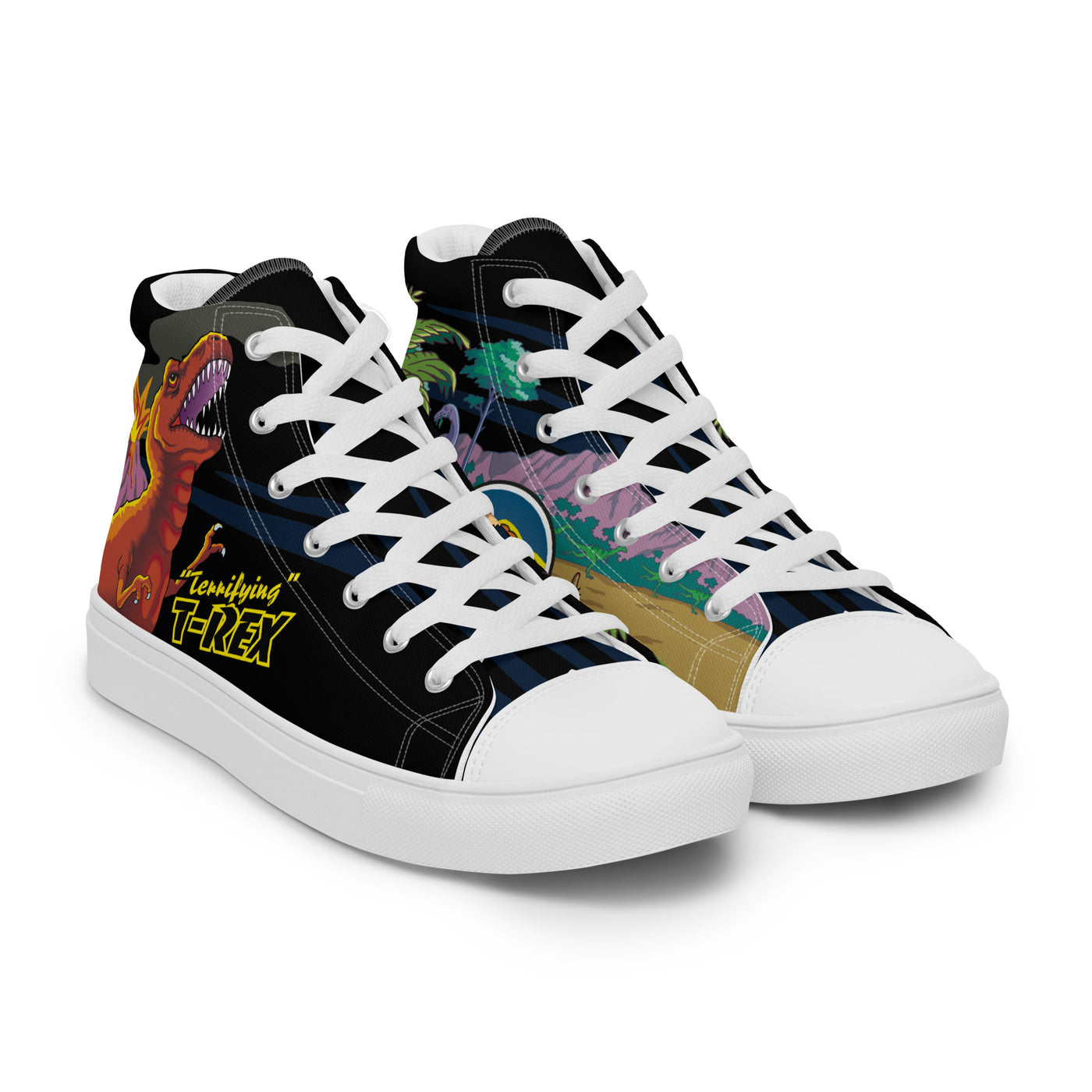Dinosaurs - Women's High Top Canvas Shoes