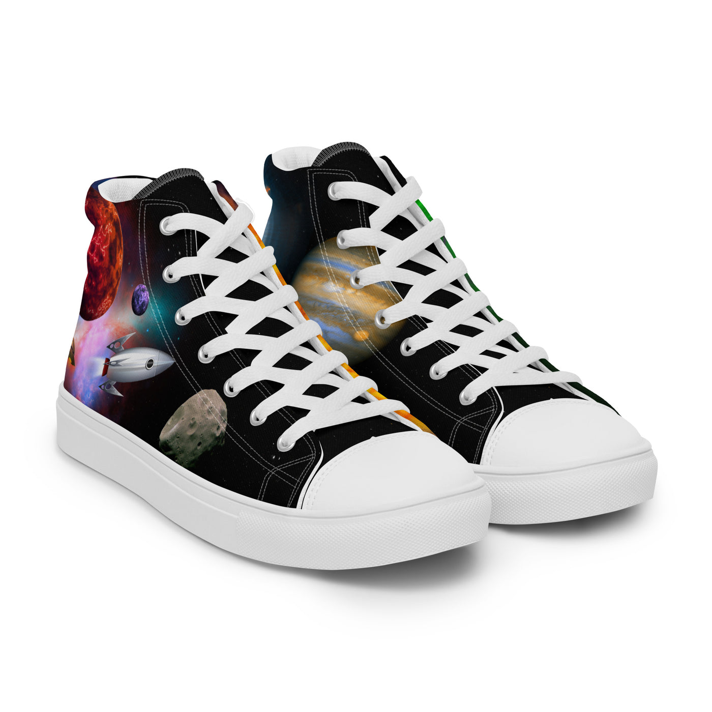 Space Fantasy - Women's High Top Canvas Shoes